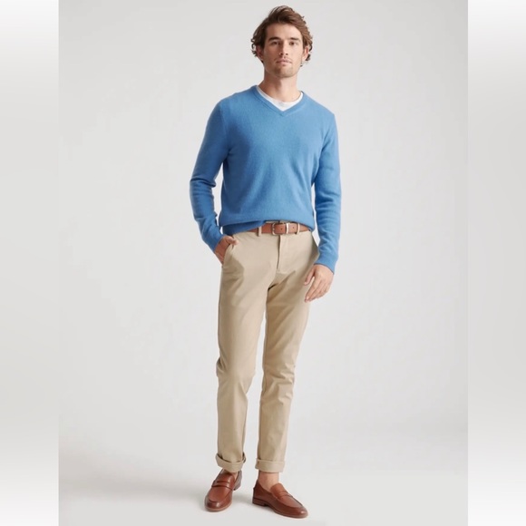 Allen Solly - 100% Cashmere Sweater - Excellent Condition - V-neck -Soft Blue XL - Picture 4 of 12